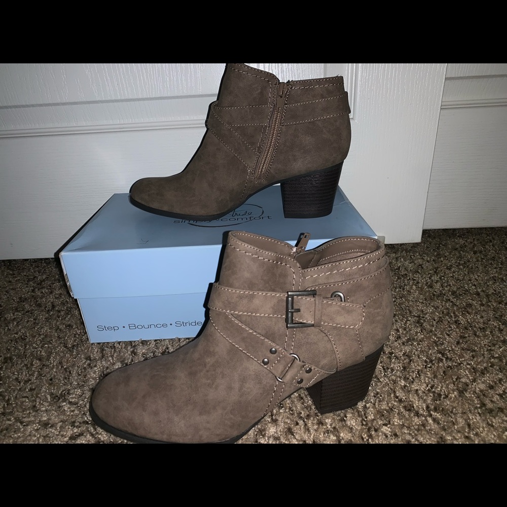 Tan booties